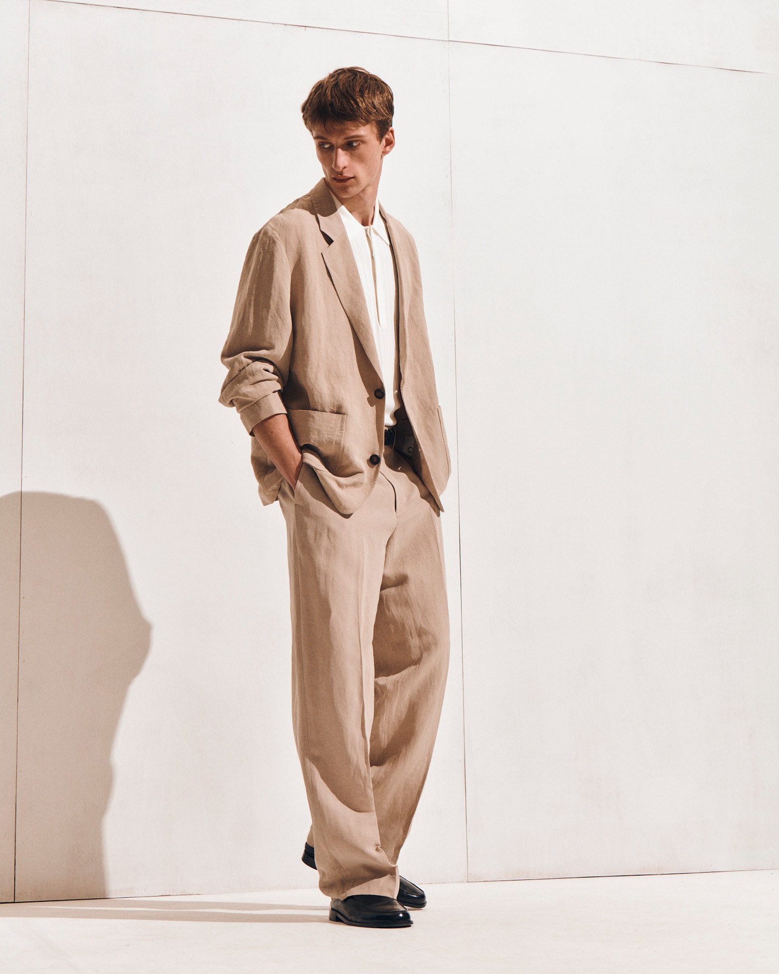 リネン ストレートレッグパンツ